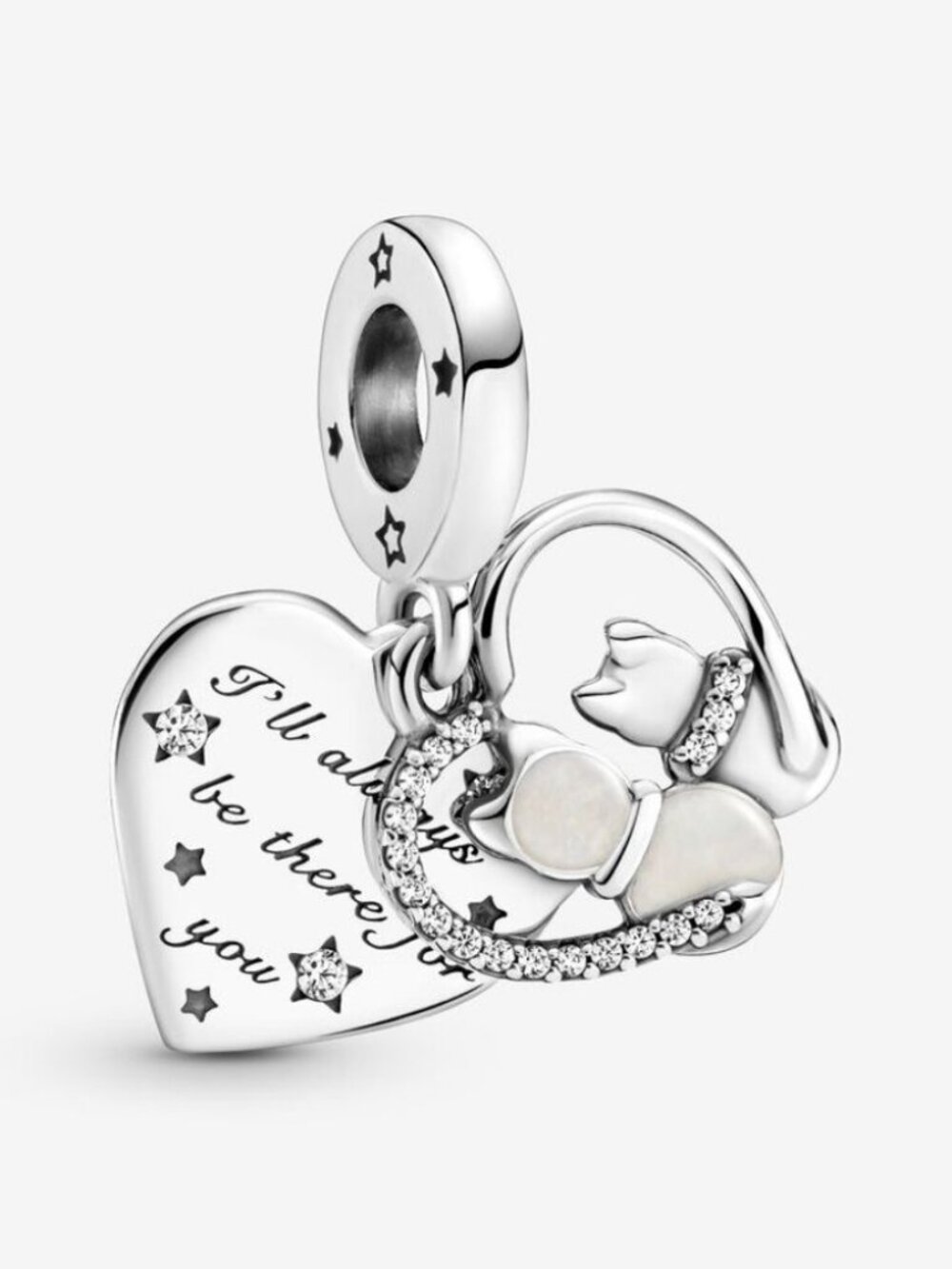 Pandora Cats & Hearts Dangle Charm